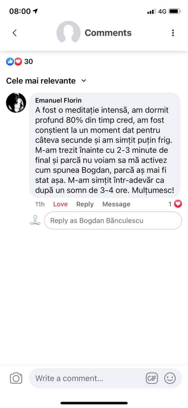 Testimonial - Bogdan Banculescu